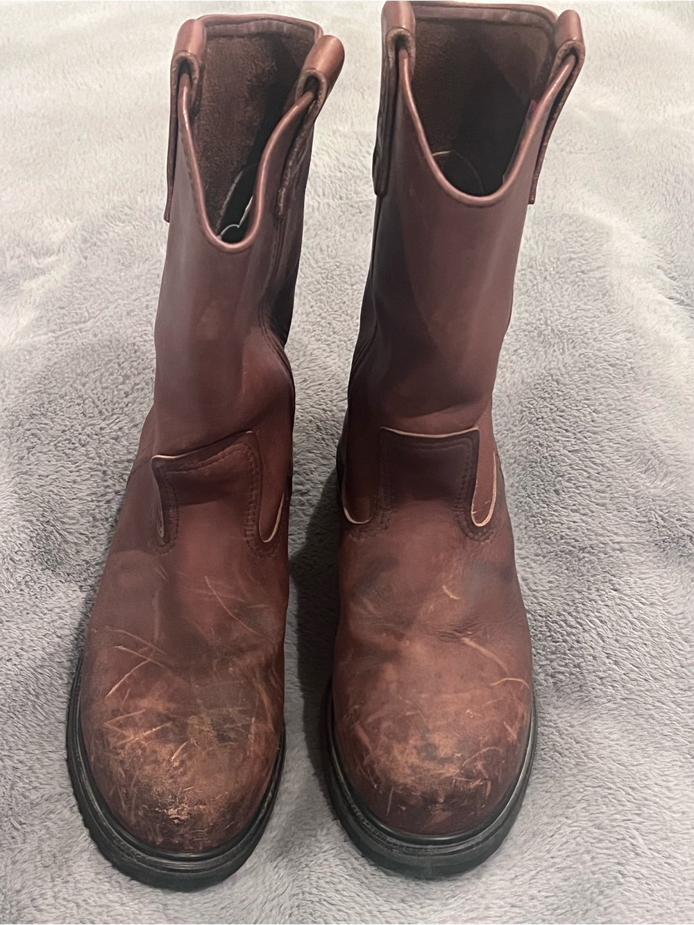 Red Wing Shoes Brown Leather Pull-On Cowboy Work Boots 6 1/2 D